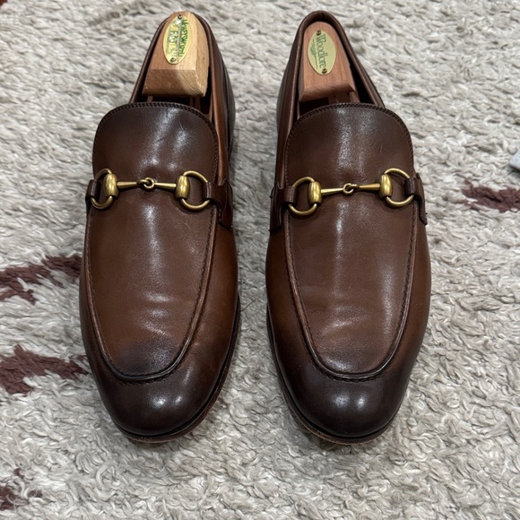 Gucci Other - Gucci 1953 Horsebit Loafers Brown Leather with Gold Accent